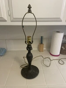 Antique Table Lamp Base Tiffany Style Beautiful Read Description - Picture 1 of 20