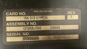 154-012-570/004 REV F. Raymond Card Assembly Circuit Controller - Picture 1 of 3