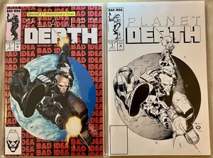Planet Death #1 Ryan Benjamin B&W Ltd 500 and Main Ltd 1000 ASM 300 Homage Set - Picture 1 of 7
