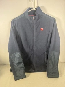 Oobe Chick Fil A Fleece Employee Jacket Pockets Blue Full Zip Adult Size Large - Picture 1 of 5