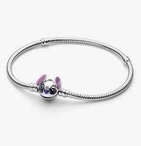 NEW 100% Authentic PANDORA 925 Disney Stitch Snake Chain Bracelet 593738C011-20 - Picture 1 of 5