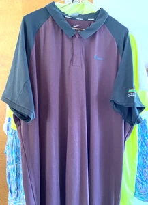 Nike Golf Polo Kurzarm weinrot schwarz geknöpftes Shirt 2XL Dri-Fit 011-042 - Bild 1 von 11
