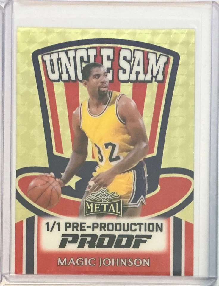 Hoja de metal Día de la Independencia Magic Johnson 2025 súper prismático oro prueba 1/1 Foto 1 de 1