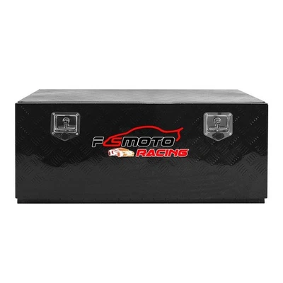 BLACK Aluminum Truck Under Bed Pickup RV Storage Tool Box Storage 42"x18"x17" - Image 1 of 4