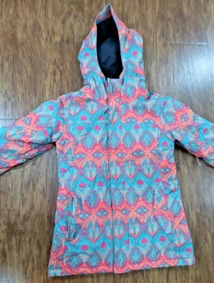 686 Snowboard Jacket Womens Medium Pink teal coral 10k Insulated Infidry 7 - Image 1 of 4