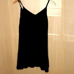 Lulu's Womens Black Sleeveless Adjustable Strap Flowy Dress Medium - Picture 1 of 6