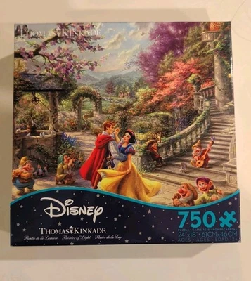 Thomas Kinkade Snow White Dancing In The Sunlight 750 Ceaco Puzzle NEW SEALED - Image 1 of 2