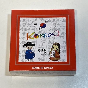 Korean Traditional Coaster Set 6 for drinks tea coffee NEW MINT in ORIGINAL BOX - Picture 1 of 7