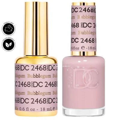 DND DC Duo Gel & Nail Polish Set - Sheer Collection - Bubblegum - 2 x 18ml