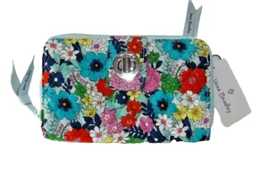VERA BRADLEY RFID Turnlock & Zip Wallet - Far Out Floral - Groovy - NWT - Picture 1 of 5