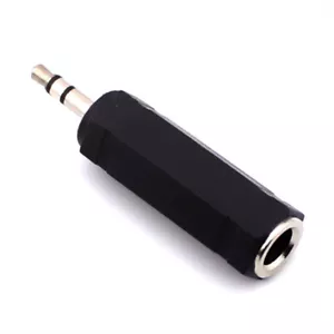 3.5mm Male to 6.5mm Female Adapter Converter Jack Plug Stereo Audio Headphone - Picture 1 of 2