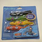 Dive Rockets Kids Swimming Toys Skills Fish Squid Shark Water Diving 4 Pack New