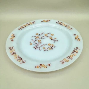 Dynaware Pyrorey Milchglas Braun Gold Blumen Speiseteller - Bild 1 von 4