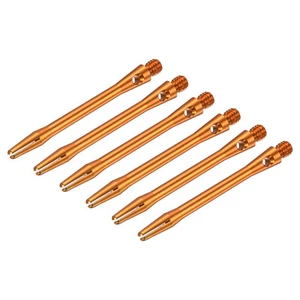 48mm Dart Shafts, Medium 2BA Thread Aluminum Dart Stems - 6 Pack (Gold Tone) - Picture 1 of 5