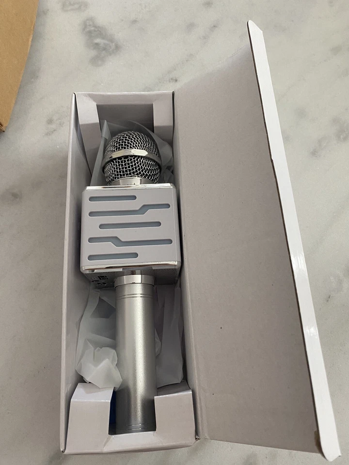 PERFECT PITCH USB Wireless Microphone HIFI Speaker DS868 Silver w/FM Radio NIP - Image 1 of 4