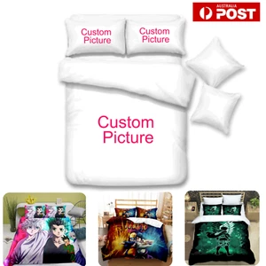 Personalised Ultra Soft Quilt Doona Duvet Cover Set 3D Printed Custom All Size - Picture 1 of 19