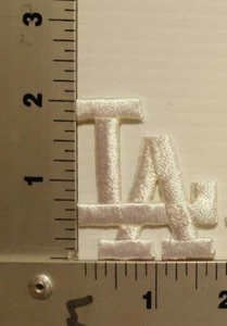 1-PCS LA LOS ANGELES DODGERS   (WHITE)  VINTAGE EMBROIDERED PATCH - Picture 1 of 2