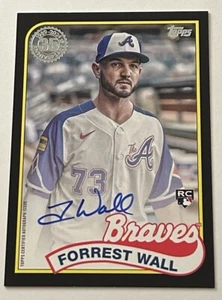 2024 Topps Update Atlanta Braves Forrest Wall RC 1989 Black Parallel Auto #/199 - Picture 1 of 2