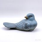 Vintage Keramik Figur Vogel Dekofigur Blau (28 x 14 cm)