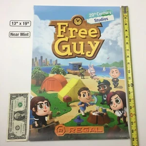 Free Guy Animal Crossing 13 x 19 Poster Ryan Reynolds 2021 Regal - Picture 1 of 3