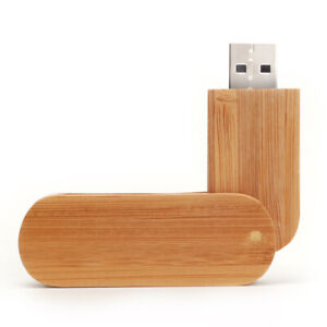 8GB Free Customize Name Logo Bamboo Rotate USB 2.0 flash Pen drive memory stick
