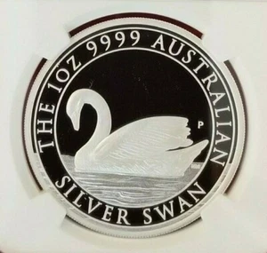 2017P AUSTRALIAN $1 SILVER PROOF SWAN - NGC PF70 ULTRA CAMEO - Picture 1 of 7
