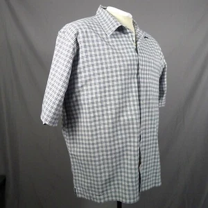L.O.G.G. Mens Plaid Short Sleeve Button Down Camp Collar Shirt – Large - Picture 1 of 21