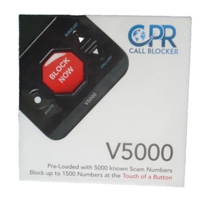 CPR Call Blocker V5000 For Landline Phone Blocks Up To 1500 Scam Call Black New - Zdjęcie 1 z 3