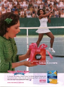2010 PRINT AD - TAMPX PEARL AD - SERENA WILLIAMS DELIVERS THE SMACKDOWN TENNIS - Picture 1 of 1