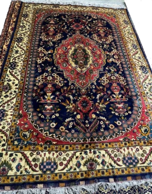 Hermosa alfombra oriental de lana hecha a mano-Tamaño: 6’9”X10’2” (80”X122") Foto 1 de 2