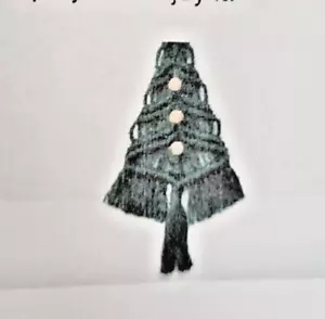Macrame Christmas Tree Pattern Kit New Makes a Set of 3 - Picture 1 of 3