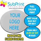 Custom Business LOGO Branded Promotional Round Fabric 90mm Coaster Mat