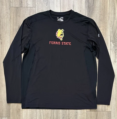 UNDER ARMOUR HeatGear Ferris State Bulldogs Men’s Long-Sleeve T-Shirt XL Black Cover