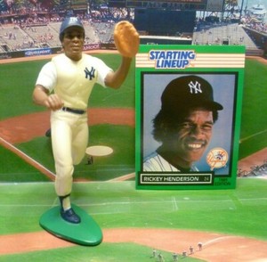 1989  RICKEY HENDERSON Starting Lineup Loose Figure & Card -  NEW YORK YANKEES