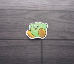 Kirby | Green Happy Kirby Sticker Decal Only | Great For Bottles, Laptops, etc - Picture 1 of 4