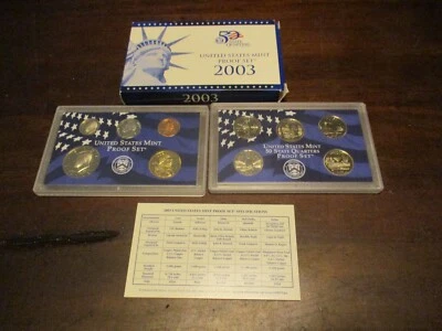 2003  U.S. Mint Proof Set in  OGP w/COA 2003 States Quarters - Image 1 of 4