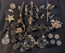 Lot de Pampilles cristal lustre boules à facettes 5,5 kg XIX° siècle