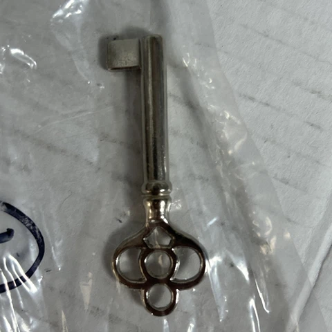 Nickel Key - Nickel Plated Brass Skeleton Antique Furniture Style Key N-1911 Cover