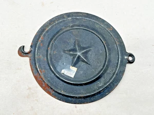 Uhrenrückdeckel für amerikanische Manteluhren, schwarzer Stern, 3 3/4" Durchmesser - Bild 1 von 2