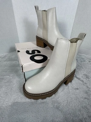 Womens Ankle Boots Ivory SIZE 7.5 Sonoma Ryelle Cream Zippered New - Image 1 of 4