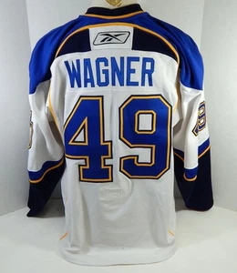 2007-08 St. Louis Blues Steve Wagner #49 Game Used White Jersey DP12282 - Bild 1 von 11