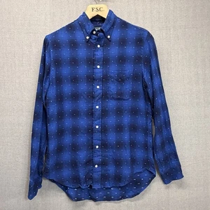 Gitman Bros Men’s Vintage Blue White Dots Button Down Shirt Size M - Picture 1 of 9