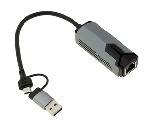 Cordon USB 3.1 vers 10 100 1000 2.5 Gigabit Lan Ethernet Jumbo Frame 16Kb - Picture 1 of 5