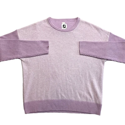 Suéter Footjoy Mujer Extra Grande Púrpura Manga Larga Cuello Redondo Pullover Foto 1 de 4