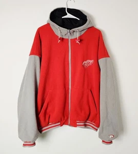 Vintage Detroit Red Wings Jacke Herren XL Pro Player NHL Reversible Hoodie  - Bild 1 von 10