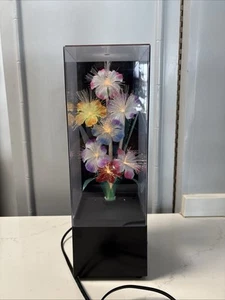 Fiber Optic Flower 14.5 Lamp Music Box VTG 1984 Colorful - Picture 1 of 5