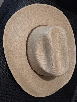 Atwood Straw  Oval Cowboy Hat Size Medium Preowned - Image 1 of 4