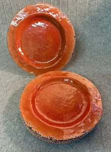 "Juego de 6 platos de melamina PIER 1 9"" naranja carmelo" - Imagen 1 de 11