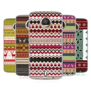 HEAD CASE DESIGNS KNITTED CHRISTMAS GEL CASE FOR MOTOROLA PHONES - Picture 1 of 14