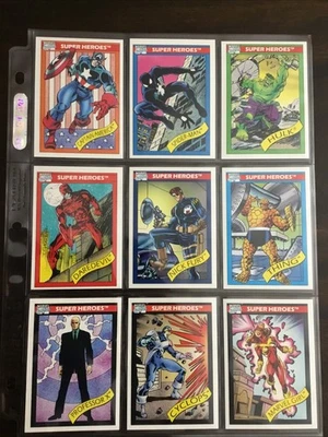 1990 Impel Universo Marvel Série 1 Conjunto Completo 1-162 Sem Hologramas - Imagem 1 de 4